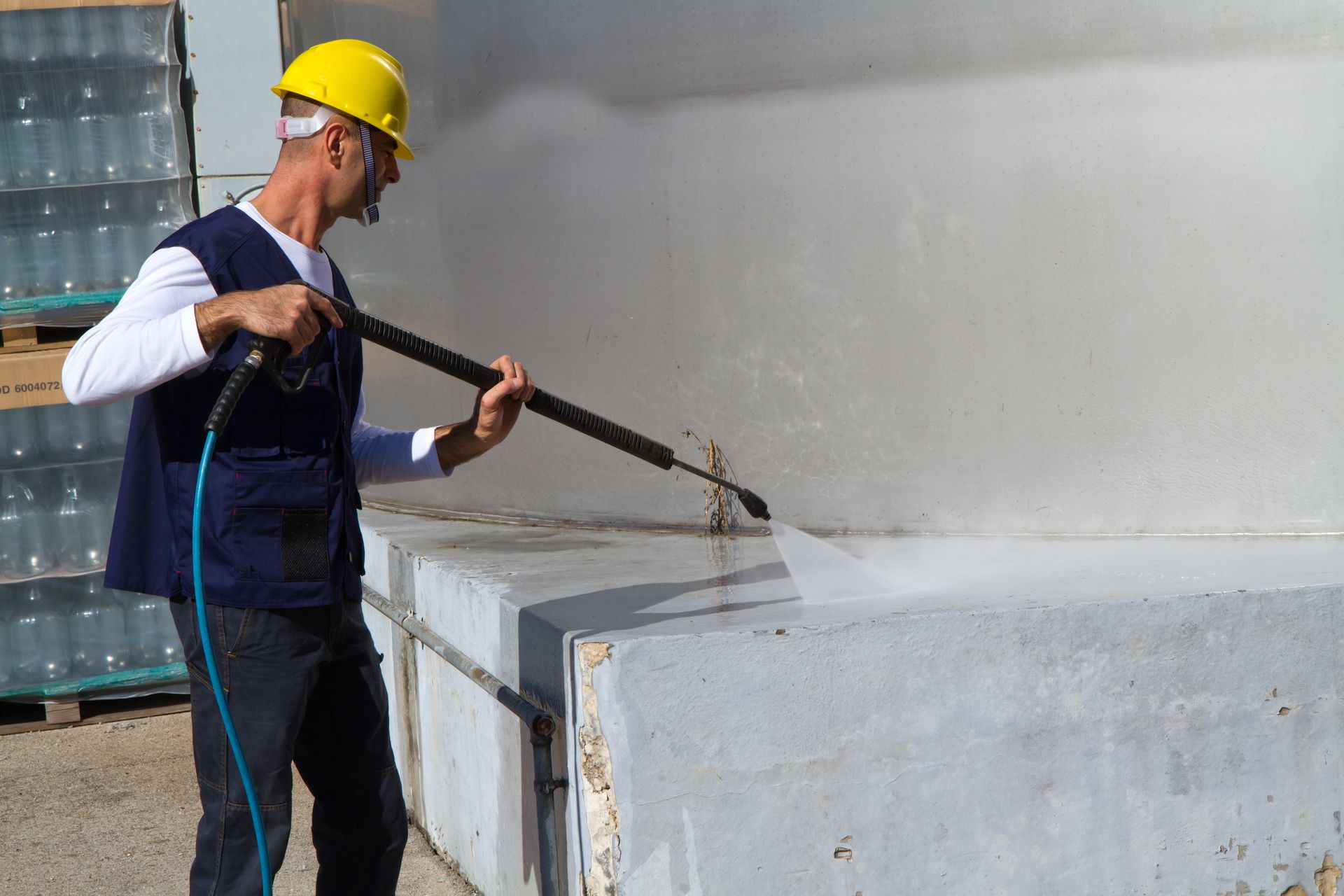 washing platform in a industrial site